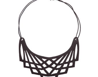 Handmade Geometric Vegan Inner Tube Necklace - Sustainable, Eco Friendly and Contemporary Necklace