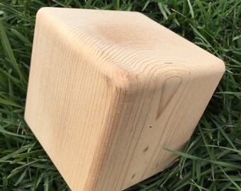 Premium blank cedar yard dice for Yardzee