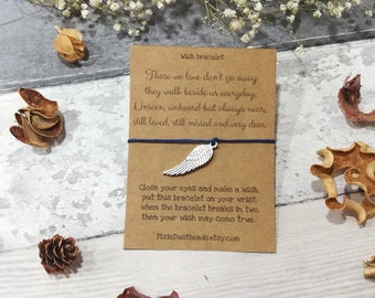Guardian Angel Wish Bracelet, Memorial Jewellery, Angel Gift, In Memory, Memorial Gift, Memorial Bracelet, Sympathy Gift, Remembrance Gift,
