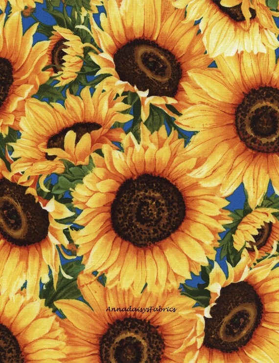 Sunflower Fabric Timeless Treasures Sun C4346 Gold Wild Gold