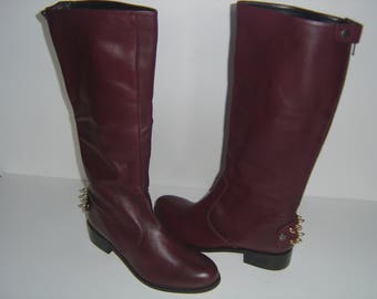 Burgundy Knee Boots