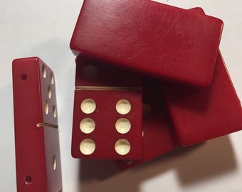 Six Pre Drilled vintage bakelite dominos for a a bracelet