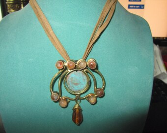 Vintage Hand Forged Copper Handcrafted Pendant - Must See!