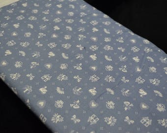 Vintage Blue Country Fabric