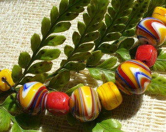 Handmade Lampwork Glass Beads by Catalinaglass SRA Primary MArbles