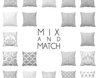 Throw Pillow Cover Decorative Pillows for Couch Damask Pillow Grey Pillow Cover Gray Pillow Accent Pillows 20x20 Pillows 18x18 Pillows