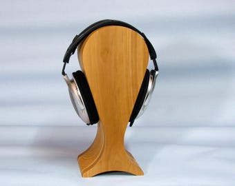 Pear wood stand for headphones, extra large size