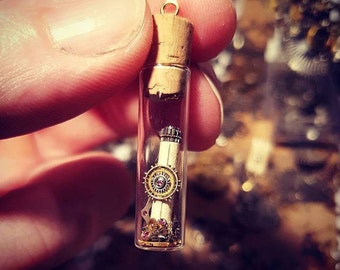 Steampunk scroll pendant