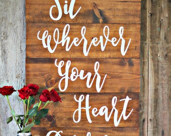 wedding seating sign