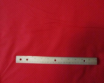 Red with Red Polka Dot Flannel Fabric by the Yard