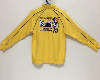KAEPA ATHLETIC U.S.A AMERICAN feature sports 75 zip up sweater yellow sweatshirt