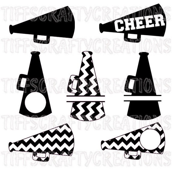 Download Cheer svg files, megaphone, megaphone frame svg, cheerleading svg, cheer monogram svg ...