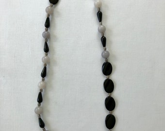 Black & White Asymmetrical Necklace