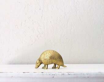 Vintage Brass Armadillo // Solid Brass