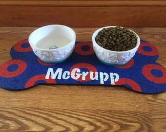 Phish Inspired -Recycled Rubber Fishman Dog Bone Placemat