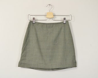 Plaid Mini Skirt, Vintage 90s Skirt, 90s Plaid Skirt, High Waisted Skirt, Vintage Mini Skirt, Soft Grunge Skirt, 90s Baby Skirt XS X-Small