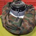 Warm Flannel Infinity Scarf with Black, Brown, and Green Standard Camo Print