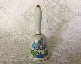 Vintage Walt Disney Land Ceramic Souvenir Bell - Magic Kingdom Cinderella Castle