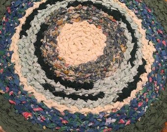 Brand new Handmade Upcycled Round Rag Rug