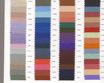 Silk swatch cards - NOT FOR SALE