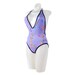 Vintage 80s Swimsuit - 80s Bathing Suit - 80s One Piece Swimsuit - 80s New Wave Swimsuit - Plunging Neckline - 80s Purple Swimsuit - NWT - S