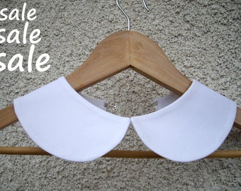 Peter Pan collar, collier vintage fait à la main, coton col amovible, col Claudine amovible blanc