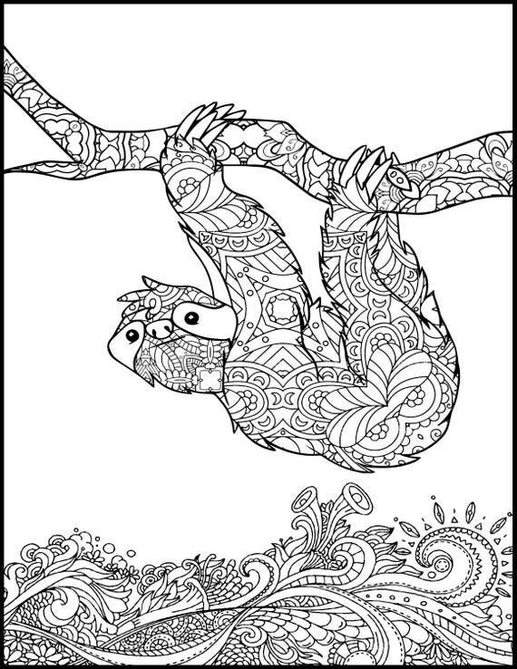  Printable  Coloring  Page  Adult  Coloring  Page  Animal