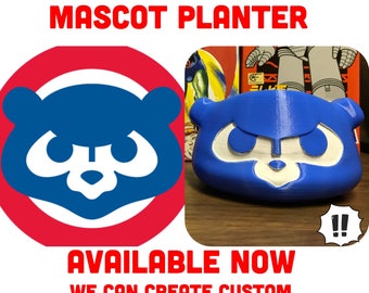 Chicago Cubs, planter, chicago cubs decor, chicago cubs logo, Chicago, chicago cub, Dad's gift, man gift, fans art