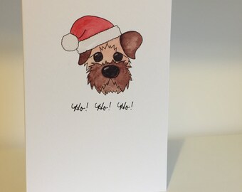 Border Terrier Christmas Card