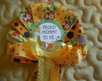 Baby shower jungle SAFARI theme corsage For Mommy To Be
