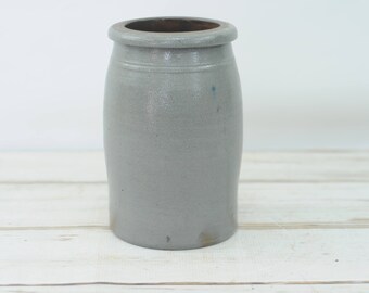 Antique Stoneware Blue Gray Grey Stoneware Crock