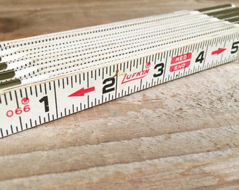 Vintage 6ft Lufkin Folding Ruler 066 Red End 72" Made in USA