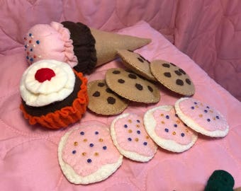 Play Felt Food Set #5 Sweet Treats