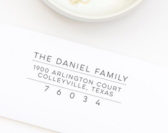Return Address Stamp, Modern Address Stamp, Self-Inking Address Stamp, Custom Address Stamp, Personalized Address Stamp, Wedding Stamp No.72