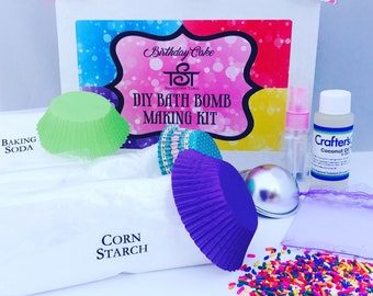 DIY BIRTHDAY Bath Bomb Kit making Starter set, High grade Coconut oil, Jumbo Bathbomb mold. Everything you need!