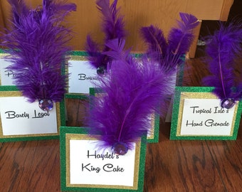 Mardi Gras Table Cards