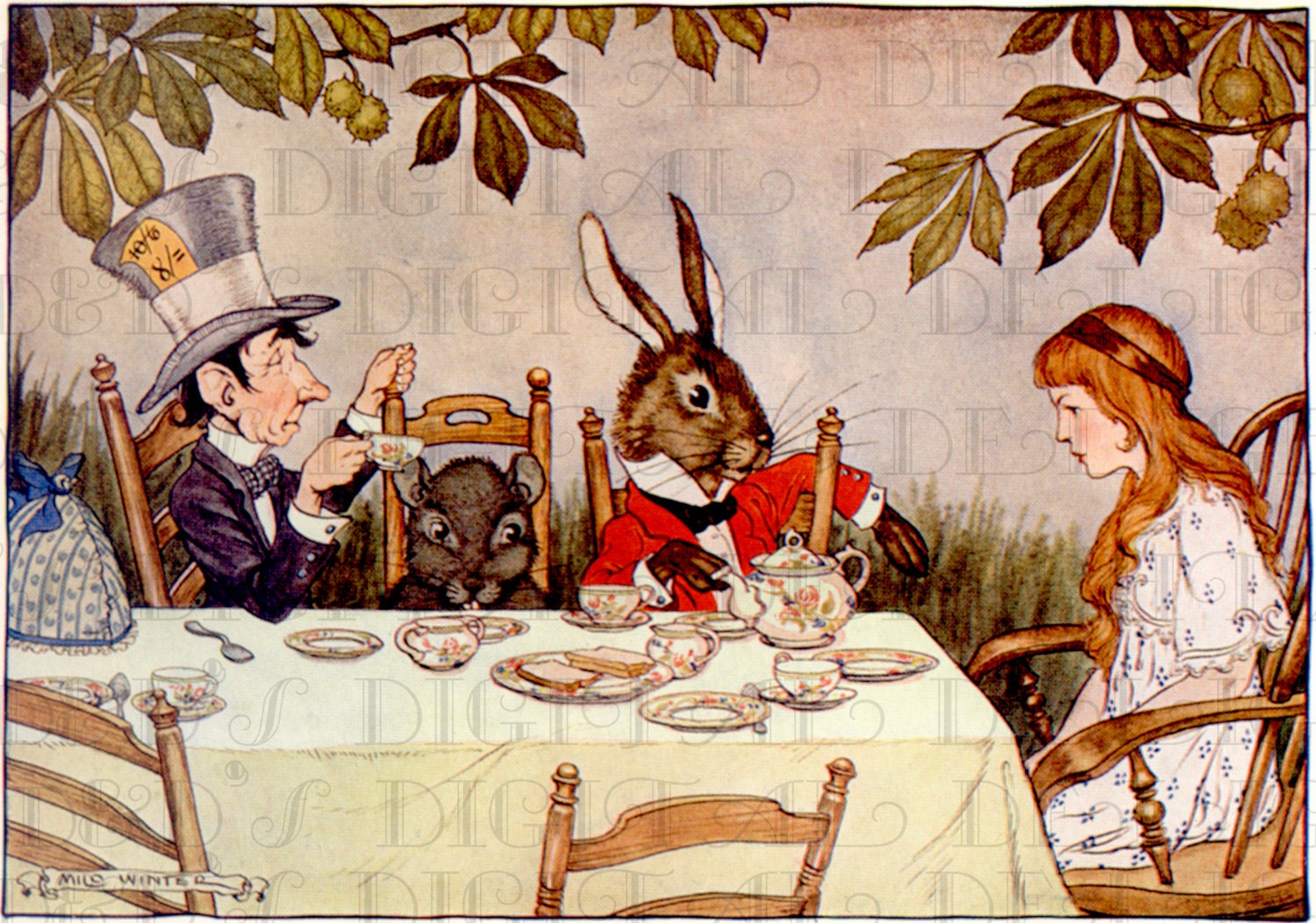 From First Edition Lovely Tea Party Alice In Wonderland 