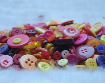 assortment of buttons in assorted sizes and colors