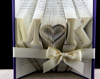 Birthday Gift For Her Folded Book Custom Gift For Girlfriend, Origami Book Birthday Gift, Anniversary Gift For Girlfriend, Book Art