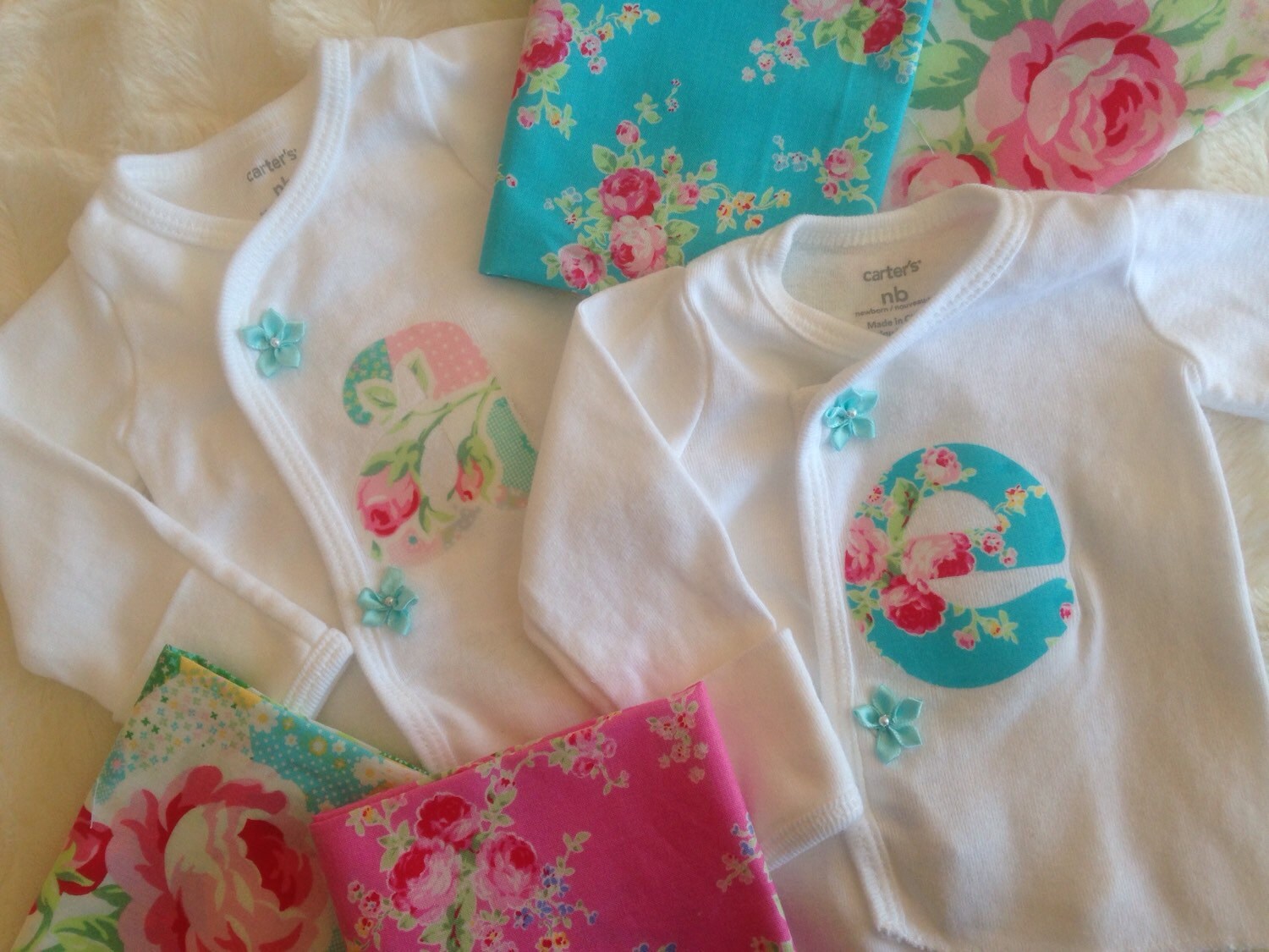Baby Girl Clothes BohoChic Baby Initials CUSTOM FABRIC