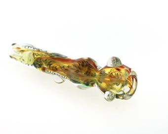 Ashmere Glassworks Hand Blown Glass Smoking Pipe Borosilicate insideout chillum #37