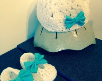 Mary Jane shoes and baby hat