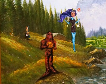 Vindicators! Altered original painting (free shipping)