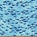 Small Shark Fabric - Indigo Coastal Collection by Studio E Fabrics - 100% Cotton Fabric