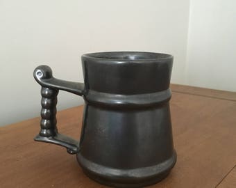 Vintage Black Metallic Glaze Prinknash Mug