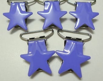Pacifier clip lavender star