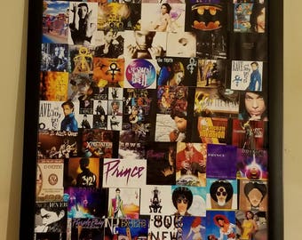 Prince Discography Album / Record / CD Cover Collage (18 x 24 inches) with POSTER frame