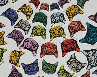 Alexander Henry FABRIC - Nicole's Prints - Cat-Finity in Natural
