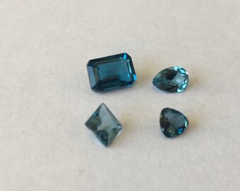 London Blue Topaz Parcel | 4 Gemstones
