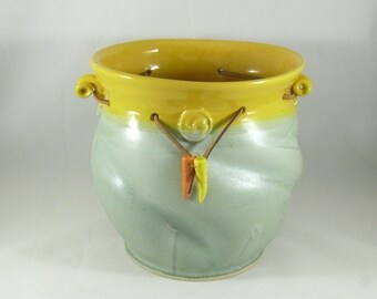 Ceramic Vase, Home Office Decor, Utensil Holder, Wine Chiller, Ice Bucket, Large Vase, 9th Anniversary Gift, Ceramics and Pottery